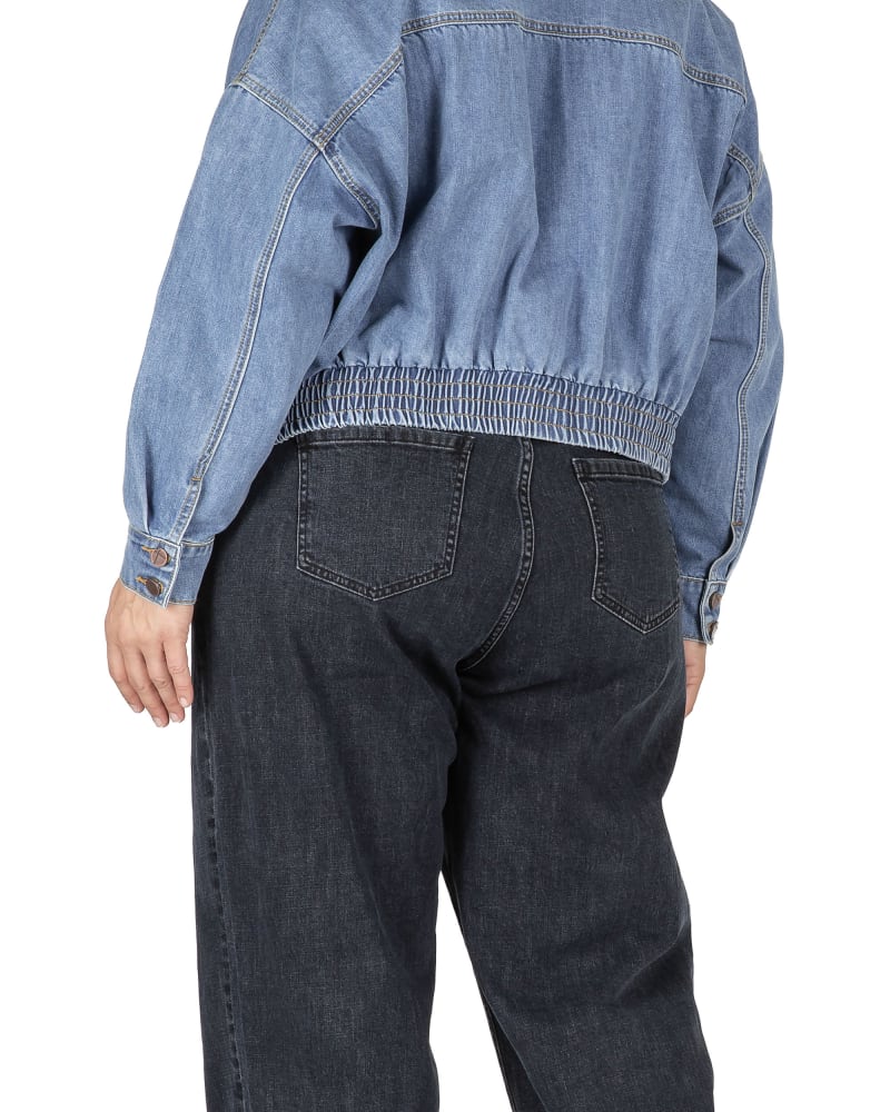 Stone cropped denim new arrivals jacket